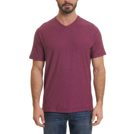 Orchidlands Short Sleeve Knit T-shirt // Heath Amethyst (XS)
