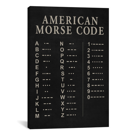 Morse Code // PatentPrintStore (18"W x 26"H x 0.75"D)