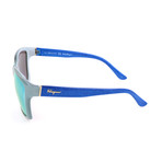 Women's SF716S Sunglasses // Azure + Blue Wood