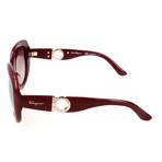 Ferragamo // Women's SF727S Sunglasses // Burgundy