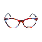 Women's SF2761 Optical Frames // Geometric Blue Red