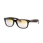 Ray-Ban New Wayfarer Sunglasses // Havana Frames + Clear Gradient Gold Lenses (52mm)