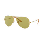 Ray-Ban Aviator Evolve Sunglasses // Gold Frames + Photo Green Lenses