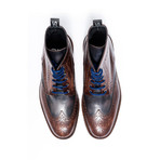Colombo Ankle Wing Brogue // Deco Brown + Blue (Euro: 42)