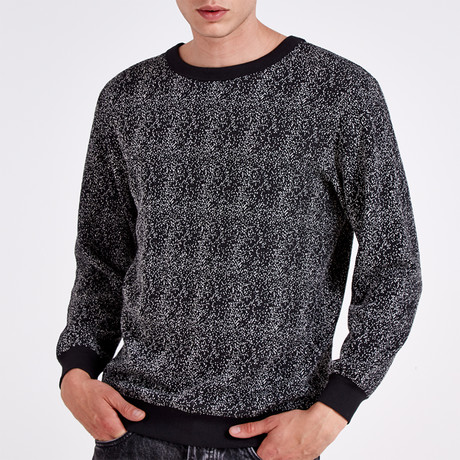Hymn Kent All Over Speckled Sweatshirt // Gray (S)