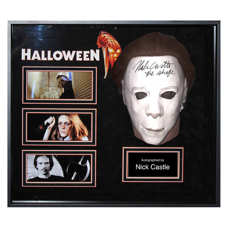 Framed + Autographed Mask Collage // Halloween