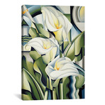 Cubist Lilies // Catherine Abel (18"W x 26"H x 0.75"D)