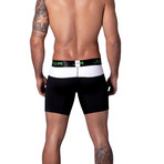 Boxer Shorts // Black + White Stripe (S)