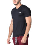 Sport V-Neck T-Shirt // Black (XL)