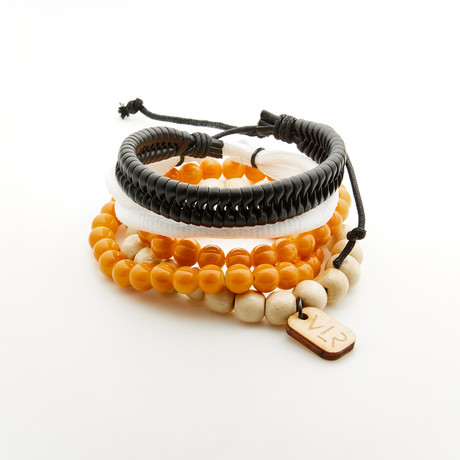 Variety Bracelet Set // Orange + Black