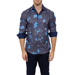 James Long-Sleeve Button-Up Shirt // Blue (XS)