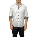 Neville Long-Sleeve Button-Up Shirt // White (M)