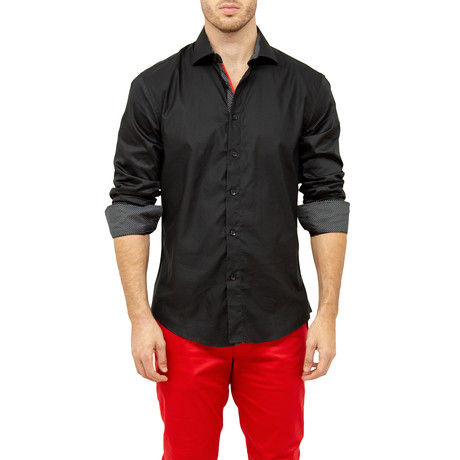 Vicktor Button-Up Shirt // Black (M)