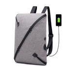 Minimalistic Travel Laptop Backpack // Light Gray