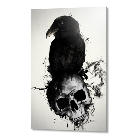 Raven and Skull // Aluminum Print (16"W x 24"H x 1.5"D)