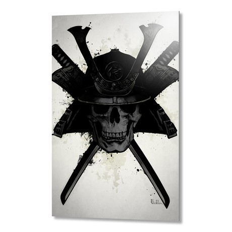 Samurai Skull // Aluminum Print (16"W x 24"H x 1.5"D)