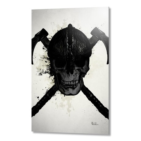 Viking Skull // Aluminum Print (16"W x 24"H x 1.5"D)