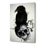 Raven and Skull // Stretched Canvas (16"W x 24"H x 1.5"D)