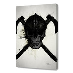 Viking Skull // Stretched Canvas (16"W x 24"H x 1.5"D)