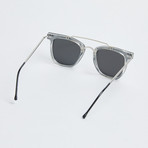 FTL 1 Sunglasses // Clear + Black + Silver Mirror
