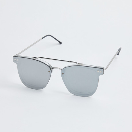 FTL 2 Sunglasses // Clear + Silver Mirror