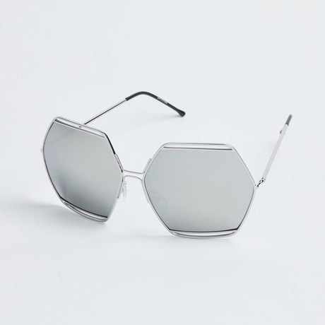 Hype Sunglasses // Silver + Silver Mirror