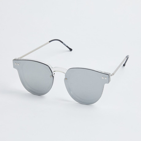 Sharper Edge 2 Sunglasses // Clear + Silver Mirror