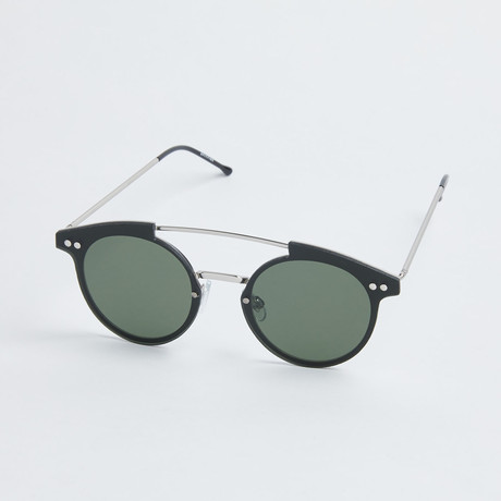 Trip Hop Sunglasses // Silver + Black