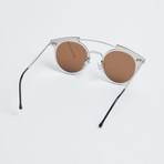 Trip Hop Sunglasses // Silver + Brown