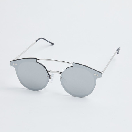 Trip Hop Sunglasses // Silver + Silver Mirror