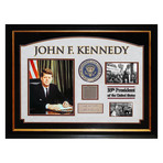 Signed + Framed Signature Collage // John F. Kennedy