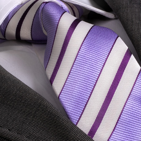 Adonis Tie // Purple Striped