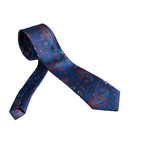 Jove Tie // Blue + Orange Paisley