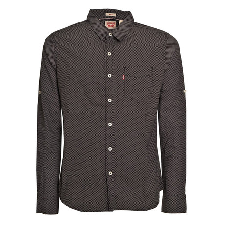Basic Button-Up Shirt // Nero Fiori (S)
