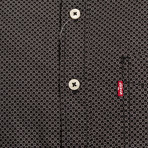 Basic Button-Up Shirt // Nero Fiori (M)
