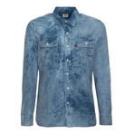 Basic Button-Up Shirt // Denim Dye (L)