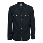 Denim Basic Button-Up Shirt // Blue Denim (S)