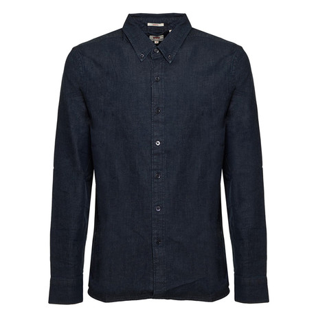 Classic Button-Up Shirt // Dark Blue (S)