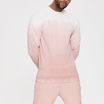 Fade Crew Shirt // White + Pink (S)
