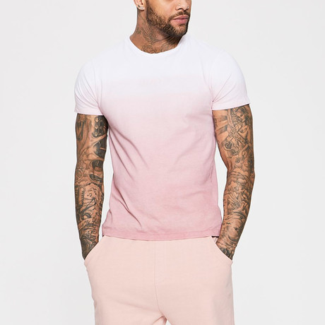 Faded Tee // White + Pink (XS)
