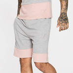 Shorts // Gray + Pink (M)