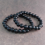 Glass Bead Bracelet // Black