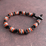 Knotted Leather Bracelet + Amber