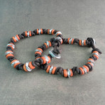 Knotted Leather Bracelet + Amber