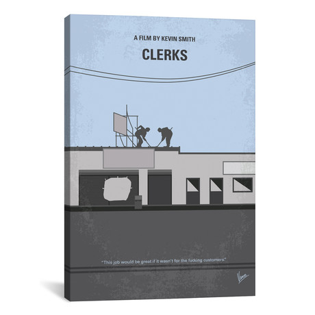 Clerks // Minimal Movie Poster // Chungkong (26"W x 18"H x 0.75"D)