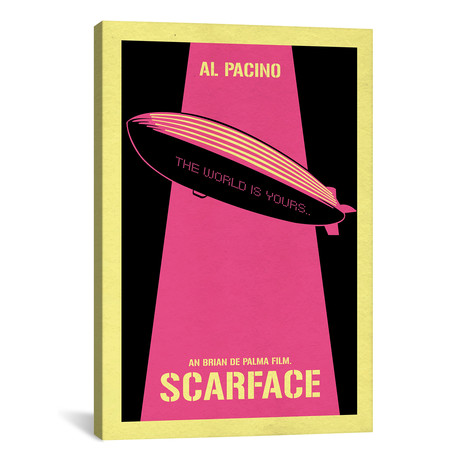 Scarface Vintage Poster // Popate (26"W x 18"H x 0.75"D)
