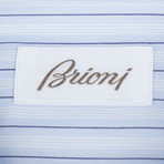 Gianni Striped Cotton French Cuff Dress Shirt // Sky Blue (US: 17R)
