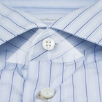 Gianni Striped Cotton French Cuff Dress Shirt // Sky Blue (US: 17R)