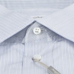 Striped Twill Cotton Dress Shirt // Gray (17.5R)