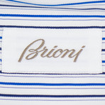 Braedon Striped Cotton Dress Shirt // Blue + White (US: 16.5R)